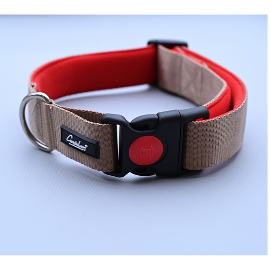 Premium Dog Collar Beige