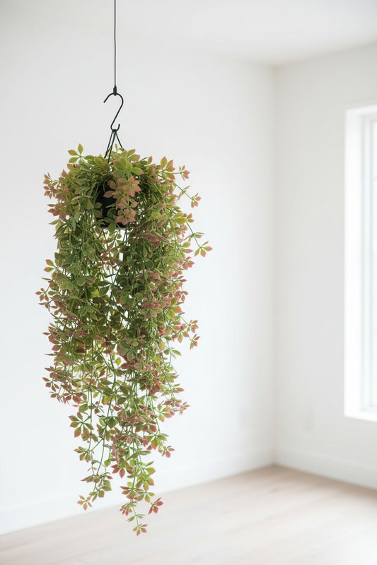 Premium Artificial Hanging Plants Gynostemma Leaves