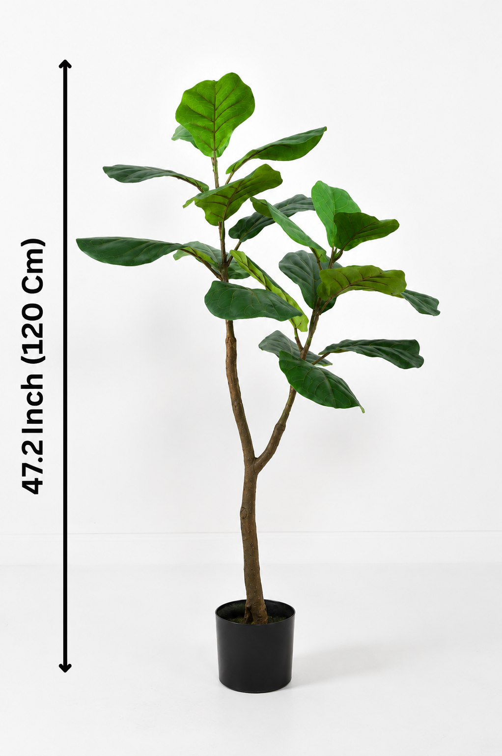 Fiddle Leaf Fig Faux Plant – 47 Inches Realistic Indoor Tree