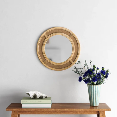 Firoh Handcrafted Rattan Wall Mirror