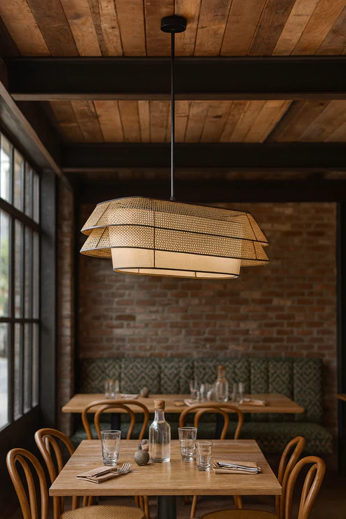 Fletcher Handcrafted Cane Linear Chandelier