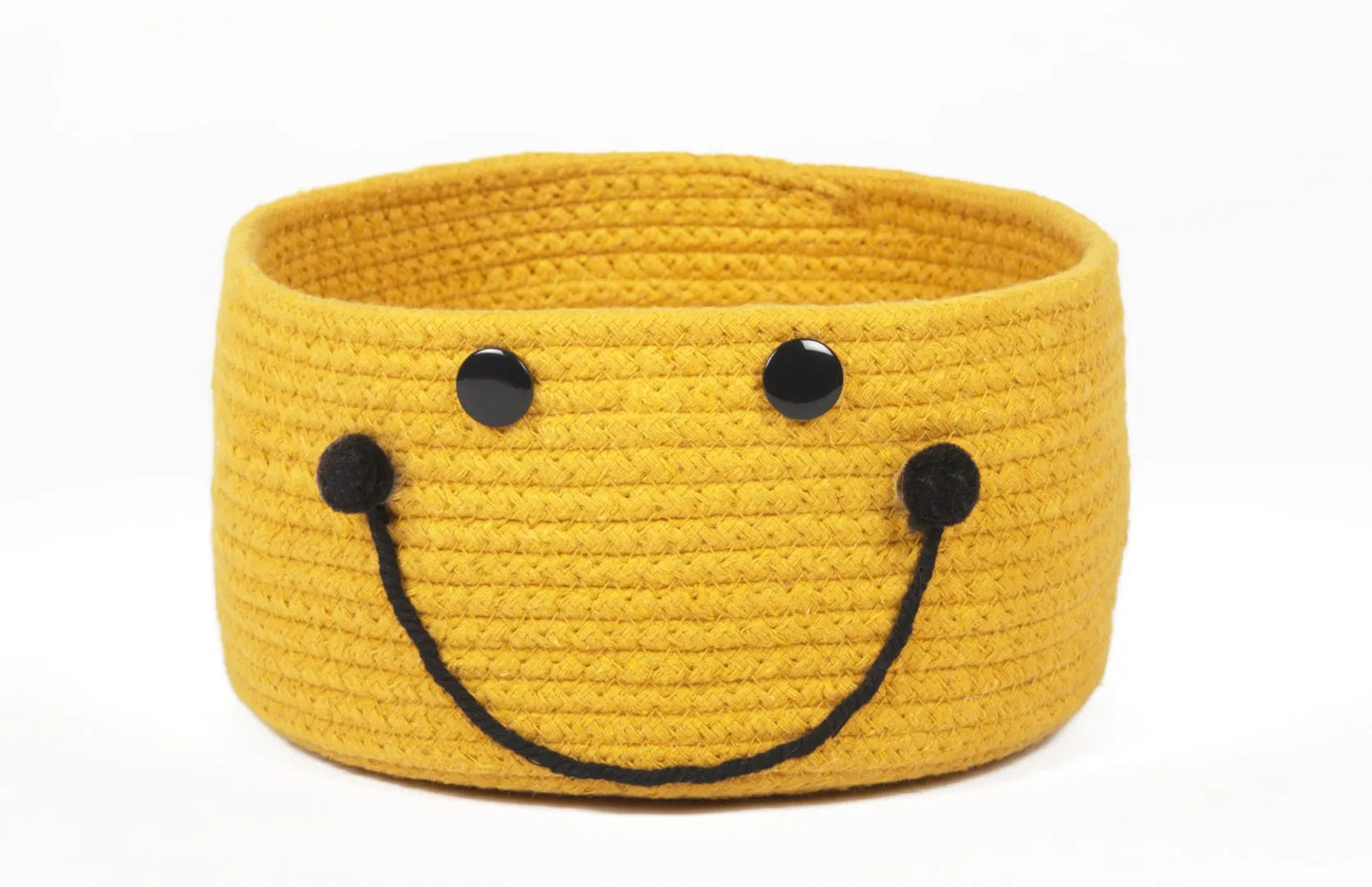 Round Woven Handcrafted Smiley Kids Basket