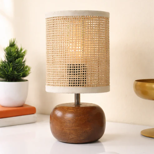 Guinevere Handcrafted Rattan Table Lamp