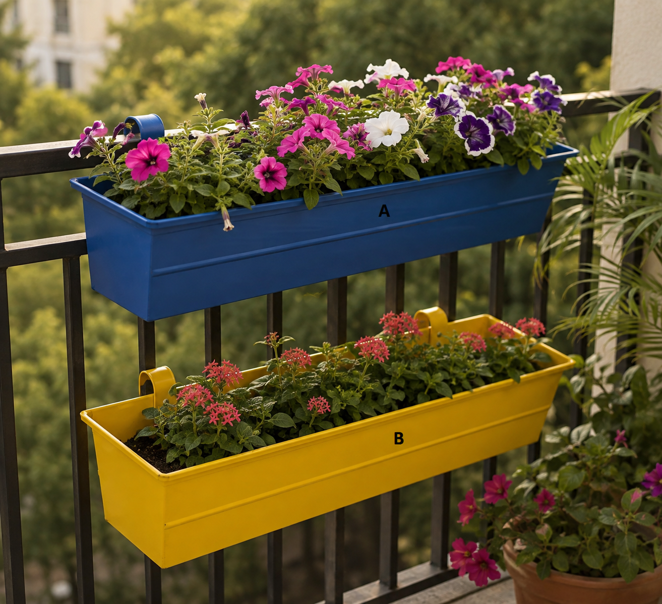 Metal Double Hanging Pot