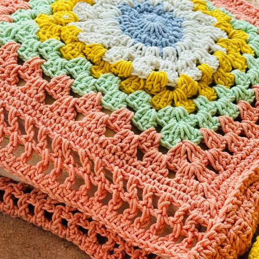 Ethnic Queen Hand Knitted Crochet Cotton Tote Bag