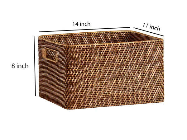 Jaya Handwoven Bamboo & Wicker Storage Basket