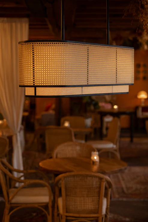 Jemma Handcrafted Cane Linear Chandelier