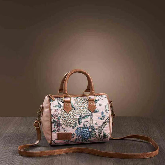 Kilim Inspired Canvas Handbag for Women