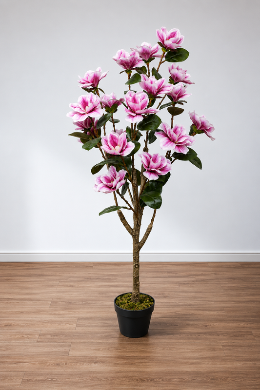 Artificial Magnolia Flower Tree - 51″ Premium Plant