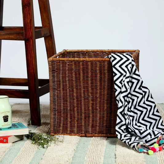 Meghna Handwoven Wicker Wardrobe Basket