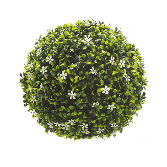 Artificial Melaine White Topiary Ball