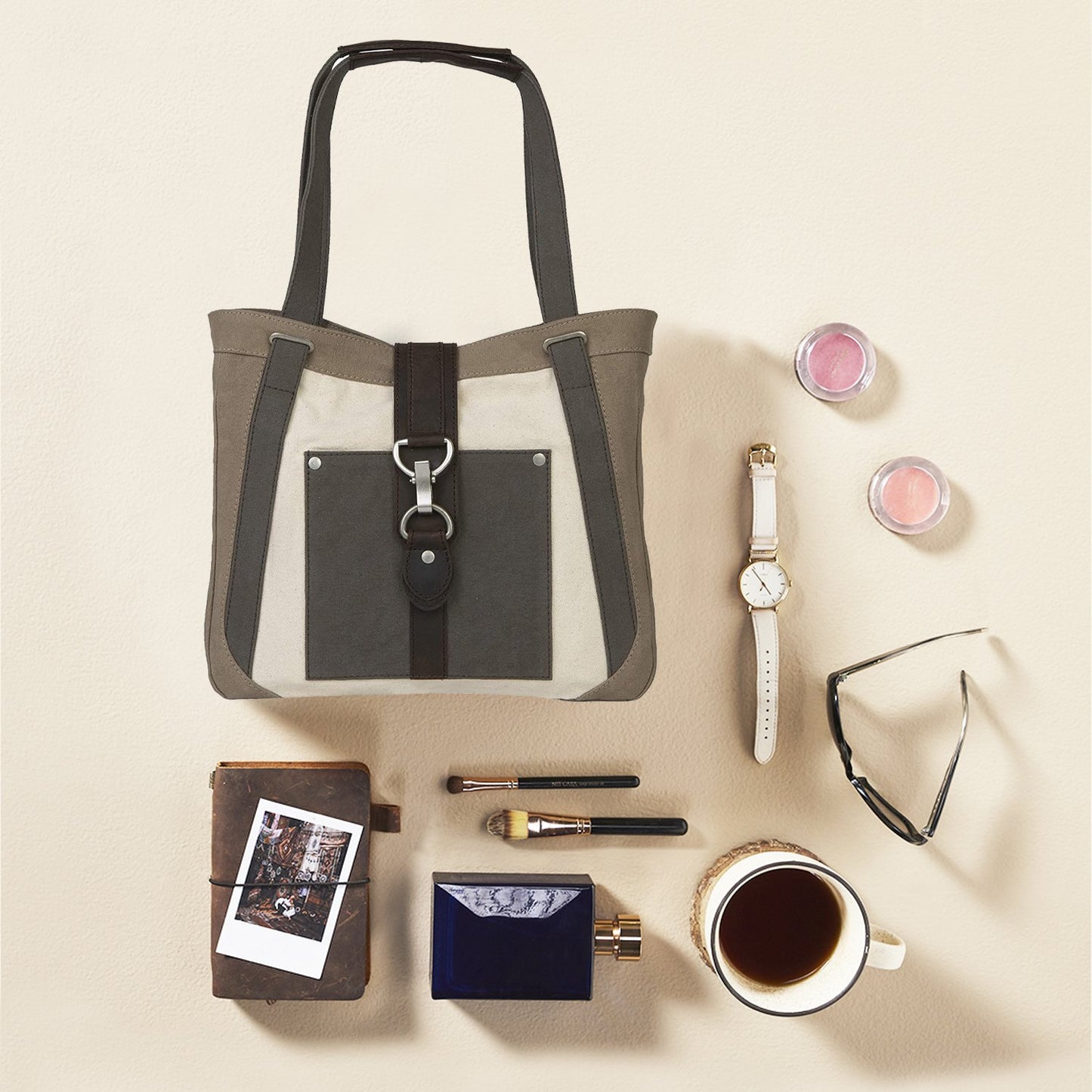 Buddy Earth – Canvas Handbag for Women Zipper Tote Bag