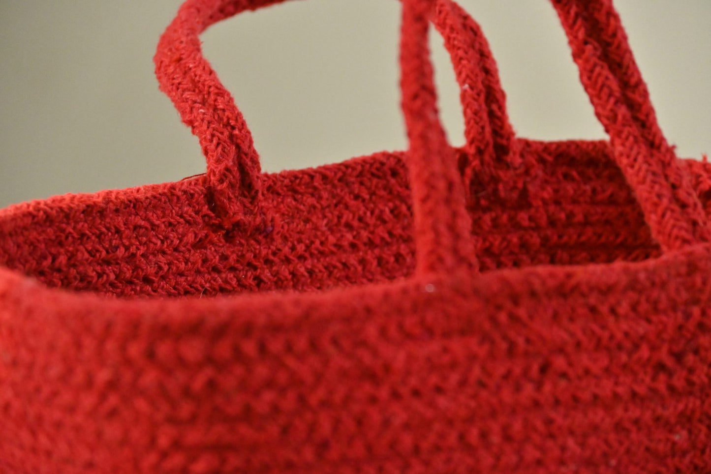 Multicolor Fabric Raffia Handmade Jute Cotton Basket