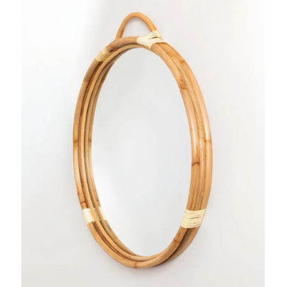 Navya Handcrafted Rattan Wall Mirror
