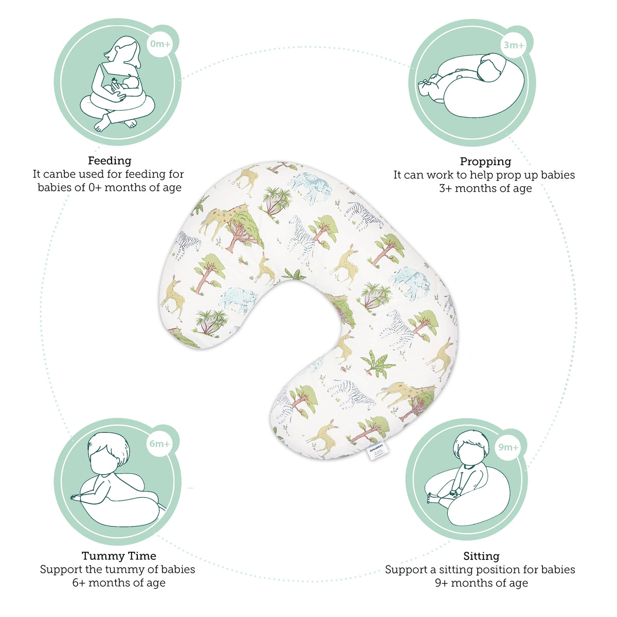 Abracadabra Savanna Feeding & Nursing Pillow