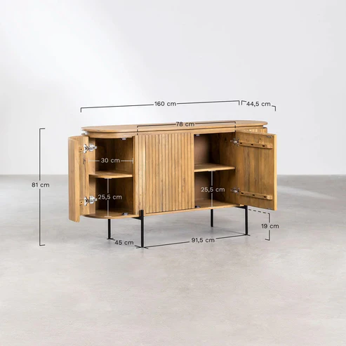 Olivia Handcrafted Mango Wood Sideboard