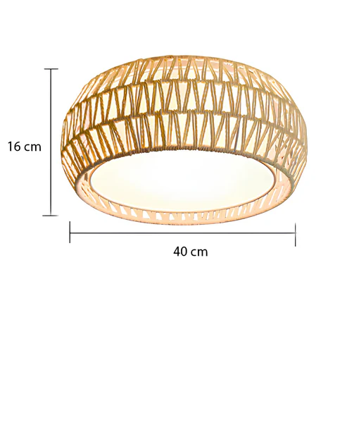 Verona Handcrafted Jute Hanging Light | Boho Woven Rattan Pendant Lamp