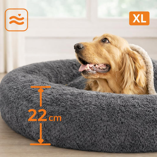 Ultra-Soft Plush Round Pet Bed | Extra Large 110cm