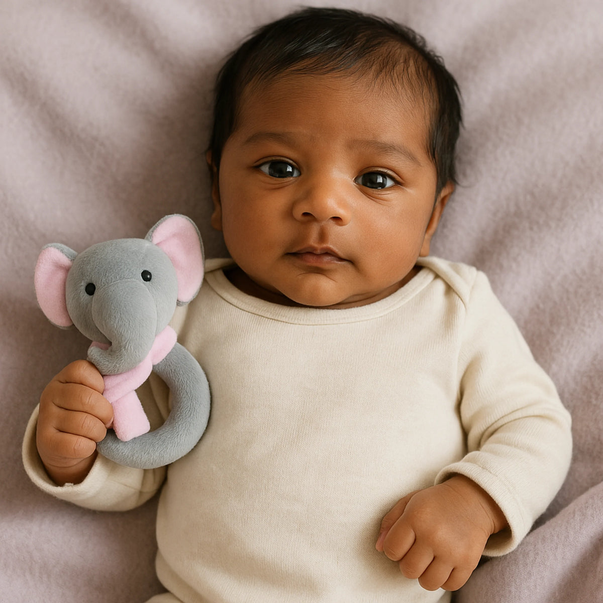 Abracadabra Ring Rattle - Blue Elephant
