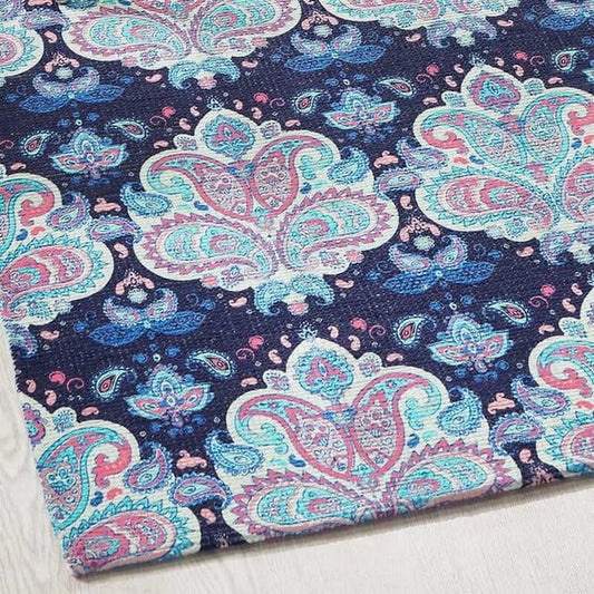 Printed Vintage Dhurrie Carpet Rug Runner Floor Mat for Living Room : 3.5 X 5.5 Ft