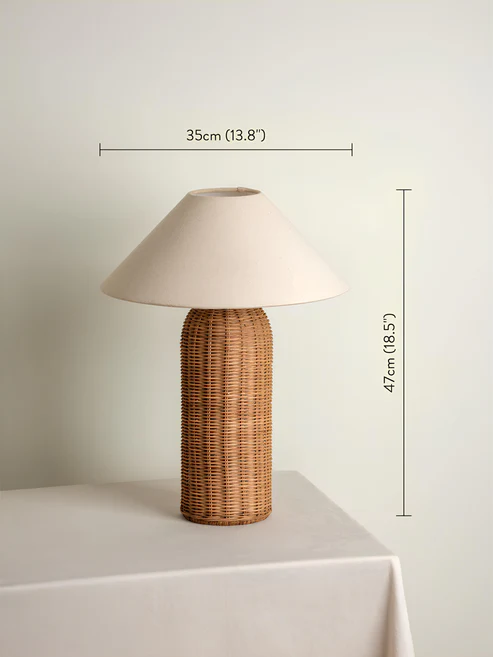 Quana Handcrafted Rattan Table Lamp