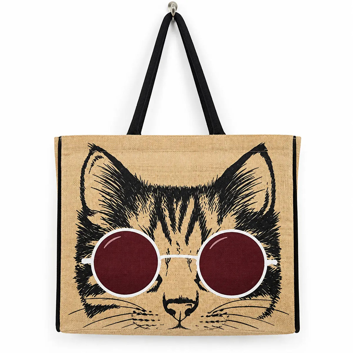 Reusable Jute Shopping Bag (Meow)