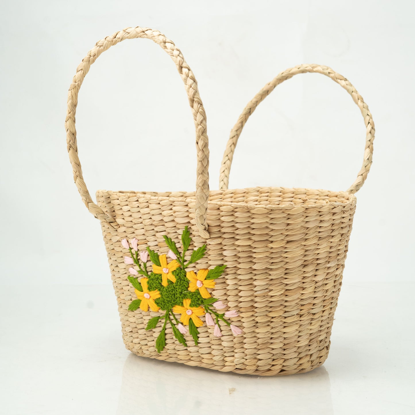 Ladies Hand Kauna Grass Bag with Embroidery