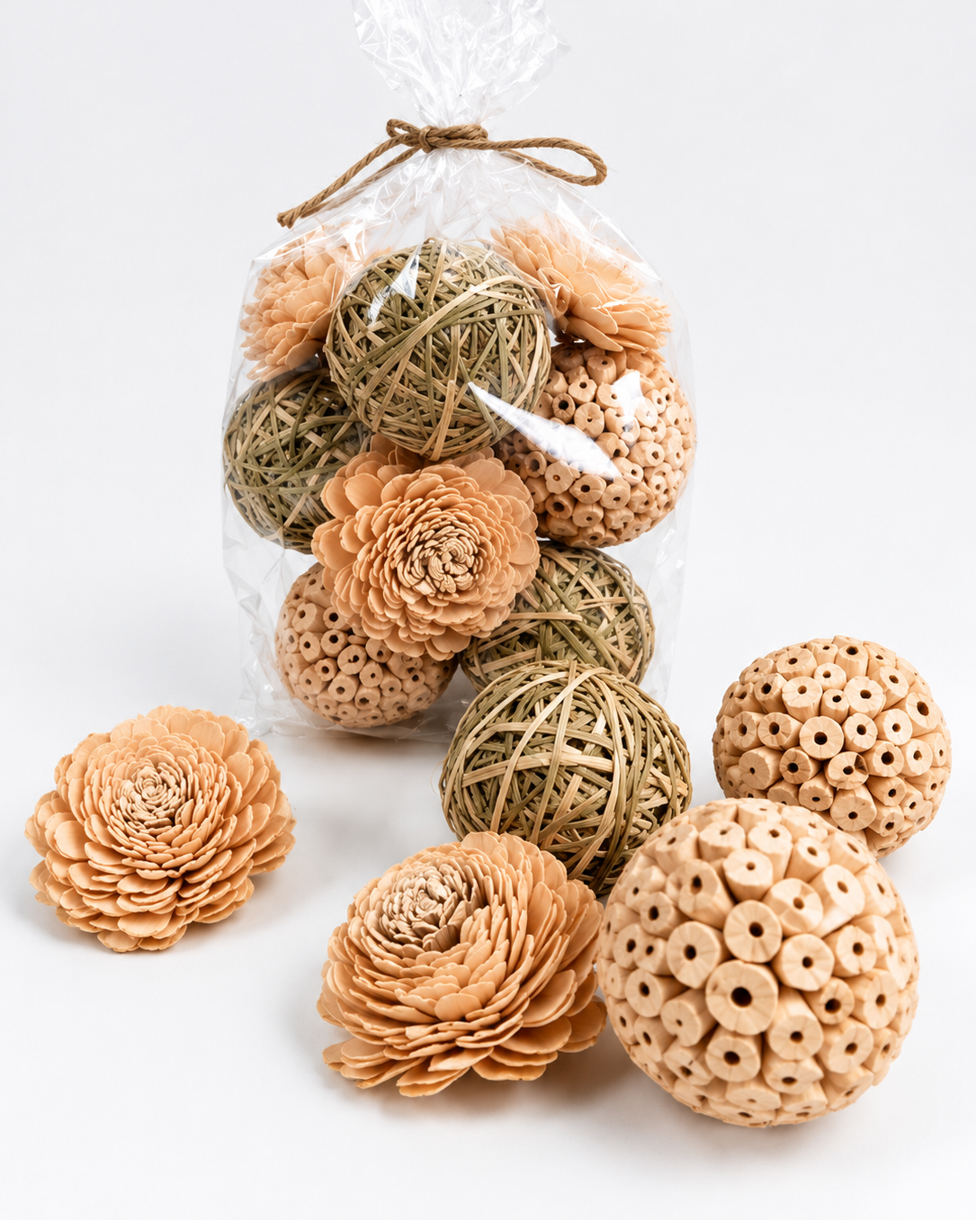 Salmon Pink Decorative Botanical Set