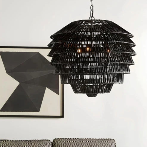 Handcrafted Bamboo Cane Chandelier Sareek