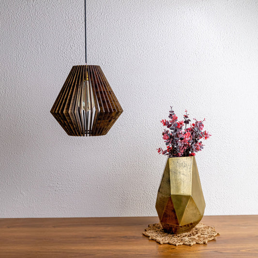 Cyan Pine Engineered Wood Ceiling Pendant Lamp