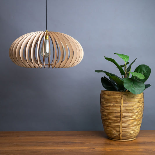Cally Birch Wood Ceiling Pendant Lamp