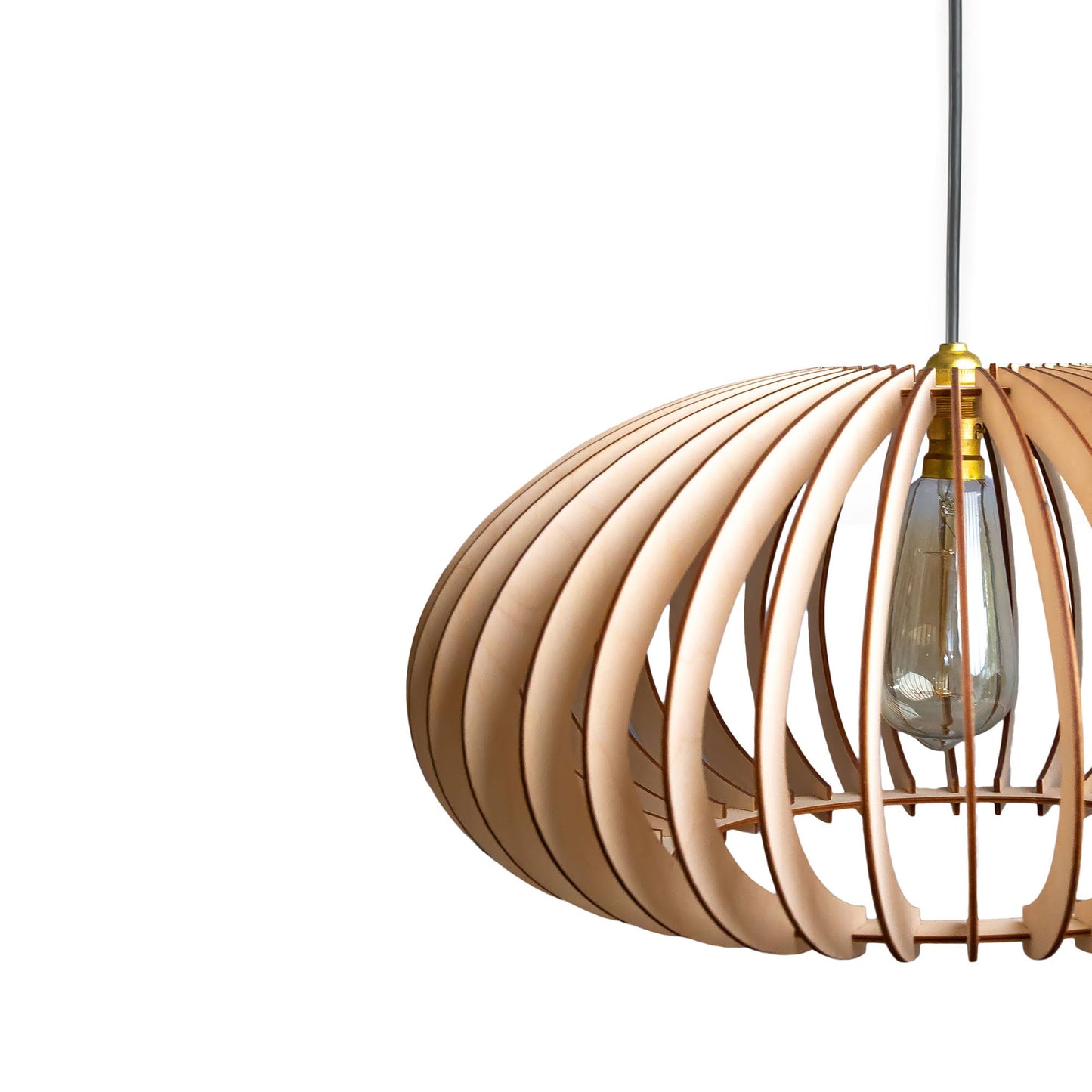 Cally Birch Wood Ceiling Pendant Lamp