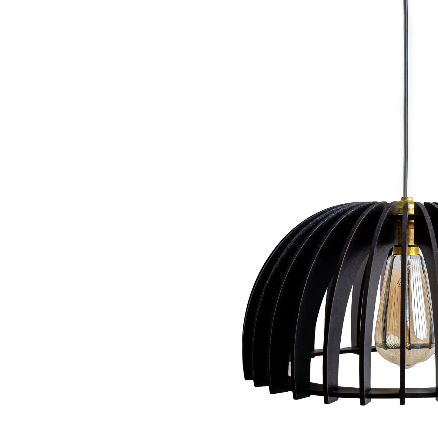 Canopy Black Engineered Wood Ceiling Pendant Lamp