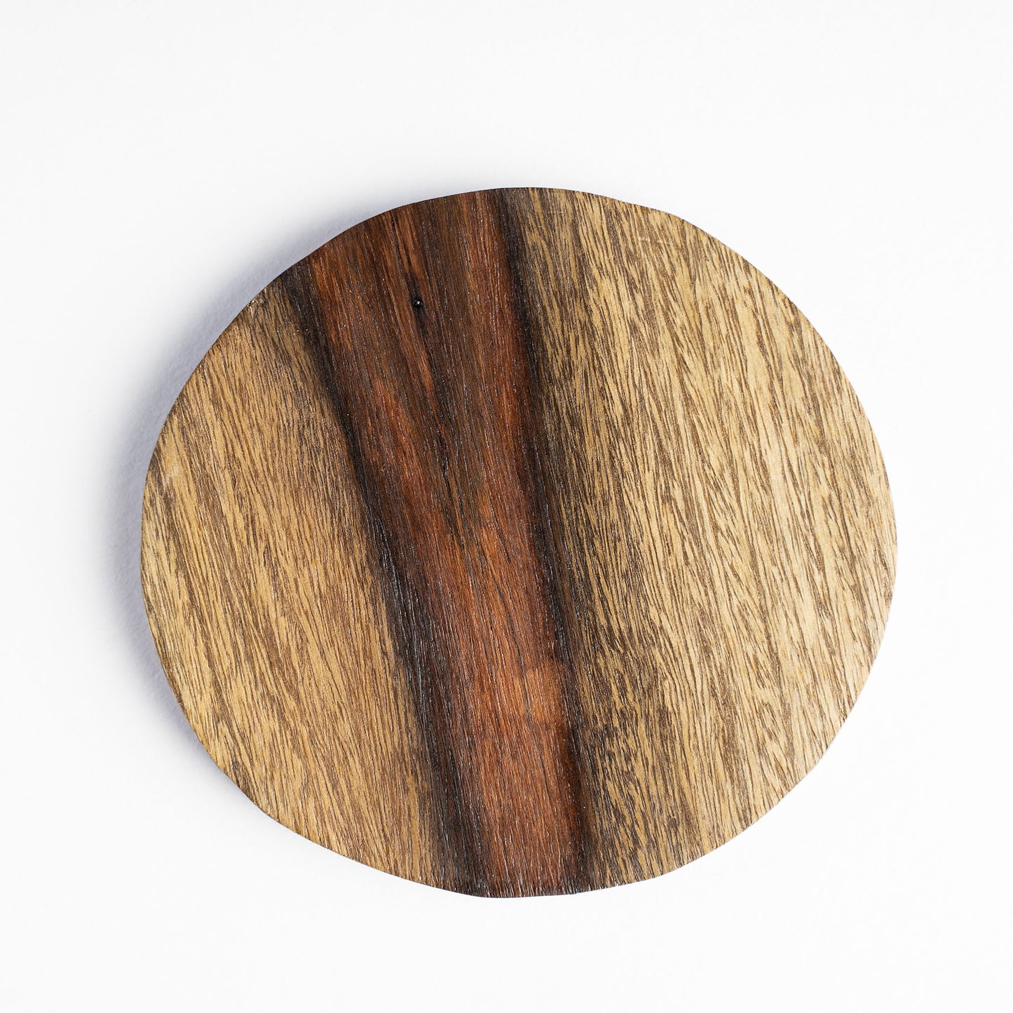 Round Sheesham Wood Coaster Natural Grain Set of 4