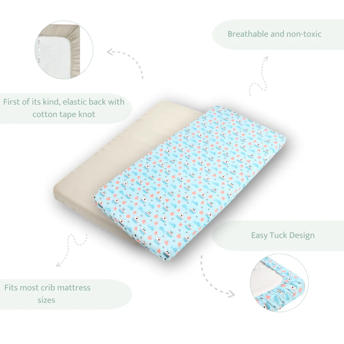 Premium 4-Piece Baby Cot Combo The Sailor