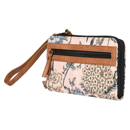Trellis Wristlet Canvas Wallet