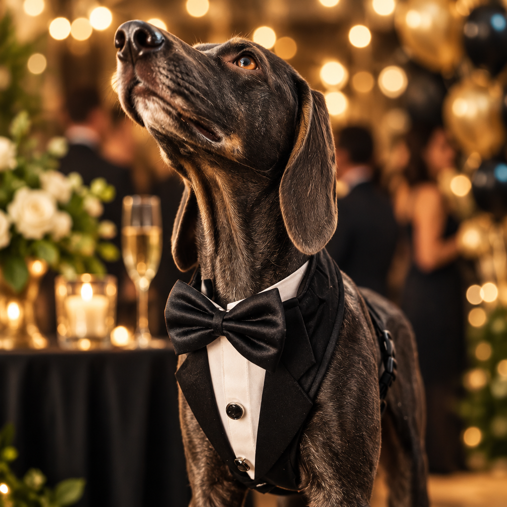 Premium Formal Dog Tuxedo Black