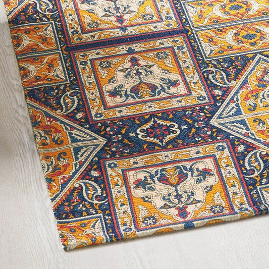 Printed Vintage Dhurrie Carpet Rug Runner Floor Mat for Living Room Bedroom 3.5 X 5.5 Feet