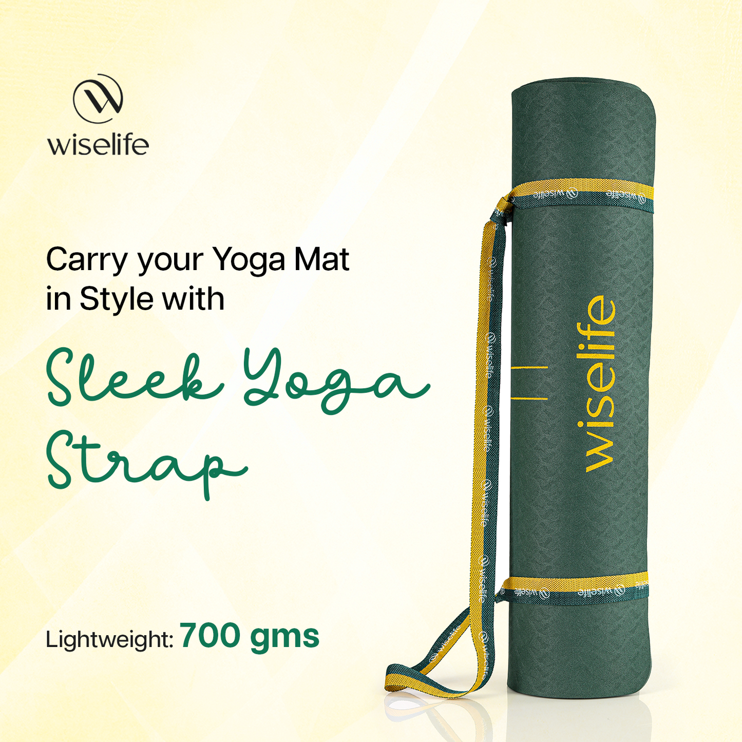 Wifelife True Alignment TPE Yoga Mat - 6mm Forest Green