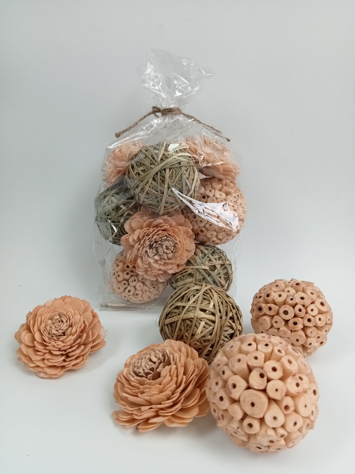 Salmon Pink Decorative Botanical Set