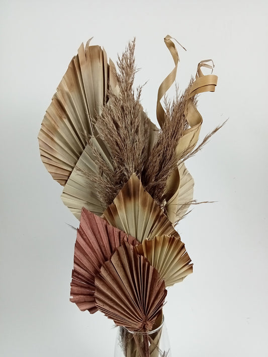 Dried Fan Palm Spear & Pampas Grass Bouquet