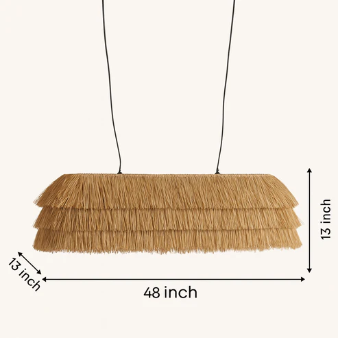 Whitley Handcrafted Rattan Pendant Light Chandelier