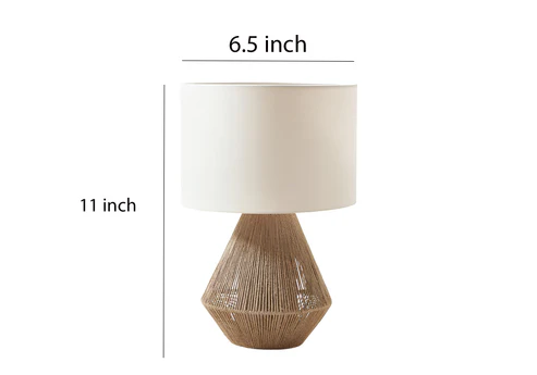 Zola Handcrafted Bamboo & Jute Table Lamp