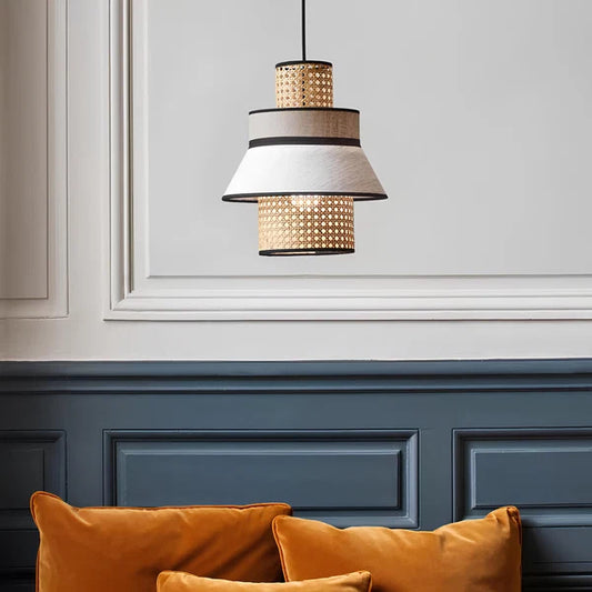 Adley Rattan Bamboo Hanging Light