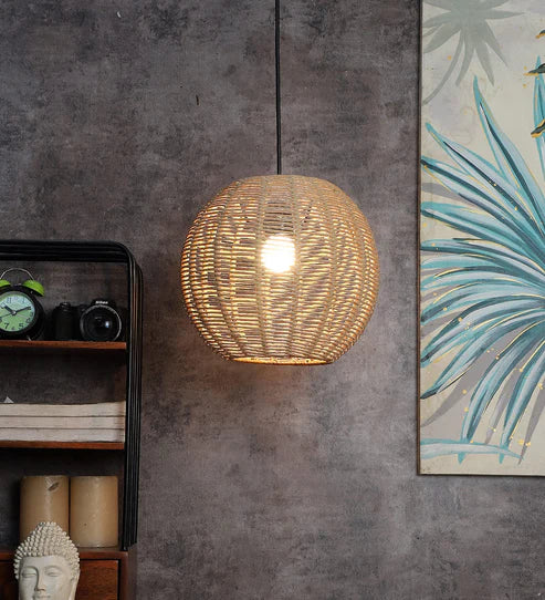 Handcrafted Bamboo Rattan Pendant Light Alarice