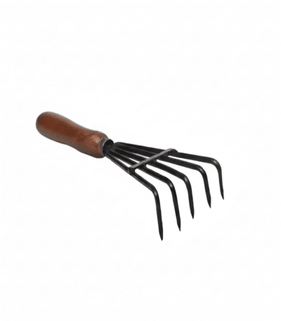 Classic 5-Prong Garden Fork – Wooden Handle Cultivator