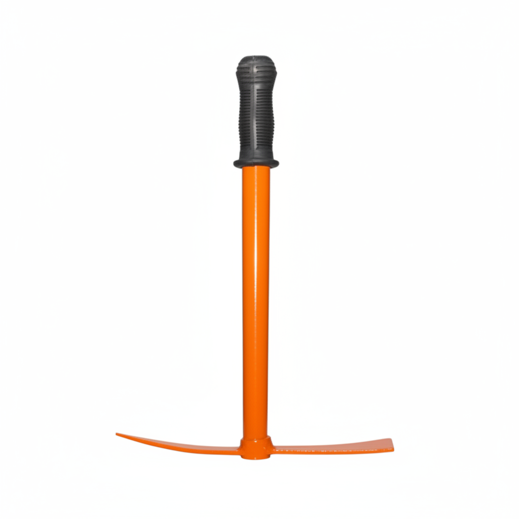 Dual-Head Orange Garden Hoe – Pick & Chisel Combo Tool