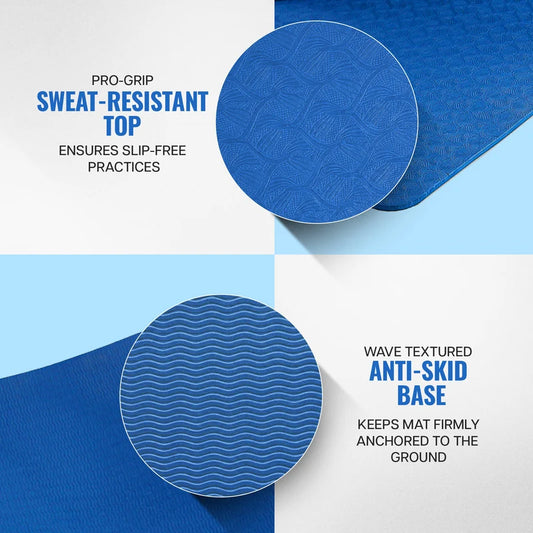 Wifelife Classic TPE Yoga Mat - 6mm Midnight Blue