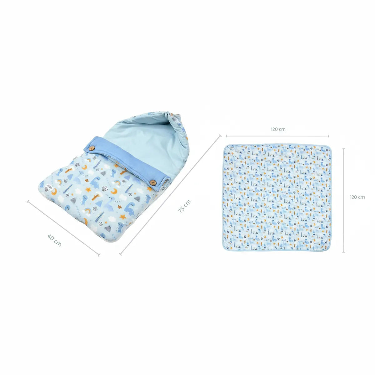 Multicolour Sleeping Essentials Set for Kids-Blue