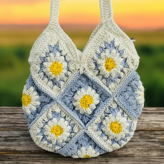 Handcrafted Crochet Bag Sling with Lining & Zipper for Women